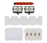 FUANA Kit de trapeador con filtro de cepillo lateral X8 para Pro y X8 para Pro SES, piezas de repuesto con almohadillas de microfibra y filtros robot para aspiradora