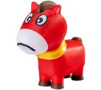 FUANA Llavero de caballo impreso en 3D con boca giratoria, para zodiaco para pony, para llaves de coche o mochila, para adorno PLA, accesorio rojo para bolsas y llaves (A)
