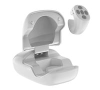 FUANA Mando a distancia inalámbrico con anillo de desplazamiento y soporte para teléfono, para , iPad, para dispositivos, diseño 2 en 1, cable de auriculares negro