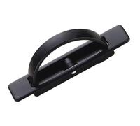 FUANA Mango giratorio invisible para armarios y cajones de tatami, aleación de zinc, 98,5 x 20 x 10 mm, distancia entre agujeros de 84 mm, color plateado cepillado negro mate