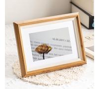 FUANA Marco de fotos de resina con panel trasero de MDF, impresiones de 10 pulgadas, diseño cuadrado de apertura frontal, montaje en pared o mesa de 6 pulgadas