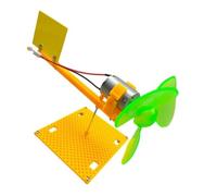 FUANA Mini aerogenerador Kit para proyectos educativos DIY Motor CC sin escobillas con cuchillas de 60 mm, ABS y metal, salida de 0,1-18 V, 200-6000 RPM