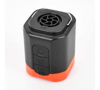 FUANA Mini bomba de aire eléctrica portátil con luz LED, recargable USB-C de 2600 mAh para inflar y aspirar rápidamente, para acampar al aire libre, viajes, cable de auriculares