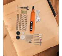 FUANA Mini herramienta giratoria inalámbrica, 5 velocidades 3000-15000 RPM con carga USB para manualidades, incluye 58 accesorios y cerradura de puerta de almacenamiento