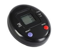 FUANA Monitor digital de contador paso a paso para bicicleta estática con visualización de tiempo, kilometraje, calorías y frecuencia, color negro