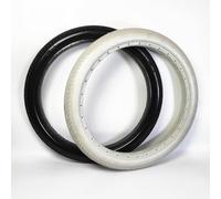 FUANA Neumático sólido de 16 pulgadas de 16 x 1.75 pulgadas para silla de ruedas y bicicleta, goma resistente a pinchazos, no inflable, repuesto sin planos, kit de reparación de bicicleta negro