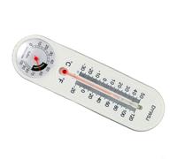 FUANA No para batería, termómetro analógico higrómetro para combo, grande de 23 cm, montado en la pared o mesa, medidor de humedad para el hogar, jardín, patio