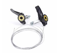 FUANA Palanca de cambios de bicicleta con cable para bicicleta de montaña de 15/18/21 velocidades para sistemas Shimano, kit de reparación de bicicletas negro