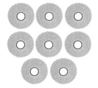 FUANA Paños de repuesto para Midea para v16 Pro para aspiradora eureka J15 Max Ultra Robot, paquete de 6, 8 o 10 almohadillas de microfibra lavables con fijación rápida para suelos duros (8 piezas)