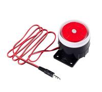 FUANA Paquete de 2 sirenas de interior de 12 V, 120 dB, alarma con cable | Sirena con cable de 12 V CC para interiores, 120 dB, alarma de alto decibelio, sistema de seguridad para el hogar, metal, ABS