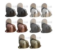 FUANA Paquete de 2 topes magnéticos para puertas, soportes de aleación de zinc a prueba de óxido con imán fuerte, fácil montaje en pared para huecos de 5 a 25 mm, cerradura de puerta de bronce