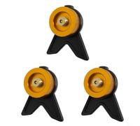 FUANA Paquete de 3 adaptadores de gas para camping, convertidor compacto de metal para estufas de butano, diseño seguro a prueba de fugas para senderismo al aire libre y barbacoa (naranja)