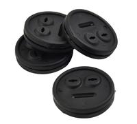 FUANA Paquete de 4 ojales de sonda de termómetro para parrilla de barbacoa, compatible con Weber 85037 Smokey Mountain de 14 pulgadas, 18 pulgadas, 22 pulgadas, utensilios de cocina de silicona de