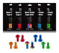 FUANA Paquete de 4 tornillos para jaula de botella para bicicleta de montaña M5 x 12 mm, cierres de acero de aleación compatibles con soportes de marco de bicicleta, kit de reparación de bicicletas