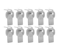 FUANA Paquete de 5/10 ganchos de metal resistentes para paneles de yeso, montaje en pared, espejos artísticos, fotos, pósteres, pinturas, color plateado, 10 unidades