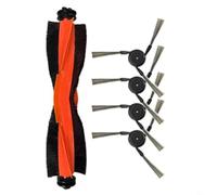FUANA Paquete de 5 cepillos para aspiradora Mijia M40 D110CN, anti en forma de V para rodillo principal con cepillos laterales, piezas de nailon eficientes limpieza del hogar (A)