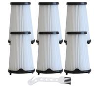 FUANA Paquete de 6 filtros de repuesto para aspiradora Electrolux Ehvs2510Aw Vs3510Ar, filtro lavable Vaf-1 con cepillo de limpieza, accesorios de aspiradora, filtro lavable de repuesto