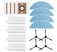 FUANA Para ILIFE A12 Pro robot aspirador autovaciante filtro trapeador paño bolsa polvo cepillo lateral kit accesorios de limpieza del hogar