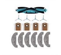 FUANA Para Monsga MS1 para MAX Robot para kit de piezas de vacío, anti para rodillo en forma de V, 4 cepillos laterales esquinas, 4 bolsas de polvo selladas, 6 paños de limpieza, 15 piezas en total