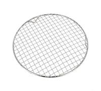 FUANA Parrilla redonda de acero inoxidable para barbacoa, parrilla de carbón, accesorio de cocina al aire libre, 27 cm (25 cm)
