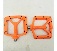 FUANA Pedales de bicicleta de montaña con 2 rodamientos, diseño antideslizante de nailon, núcleo de acero cromado, tornillos reemplazables, kit de reparación de bicicletas negro/gris/naranja/morado