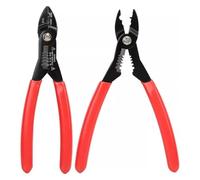 FUANA Pelacables 4 en 1 y herramienta de crimpado de aleación de acero para cables de 12-20 AWG, color rojo y negro