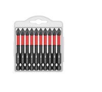 FUANA PH2 - Juego de 10 puntas de destornillador magnéticas antideslizantes de aleación de acero largo de 25 a 150 mm, vástago hexagonal de 1/4 pulgadas, compatible con destornilladores manuales y