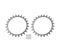 FUANA Pinchos de acero inoxidable para WORX Landroid modelo L, actualización de tracción de rueda de 220 mm con agujeros de tornillo avellanados, incluye 12 tornillos, compatible con WR153E WR155E