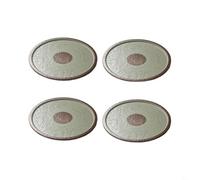 FUANA Platos redondos de melamina de 11 pulgadas con textura para servir con acabado rústico de dos tonos para comidas familiares, hogar, cocina
