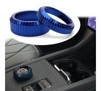 FUANA Pomo de control de volumen para palanca de cambios de metal para Ford Mustang Mach-E 2021-2023, azul, 2 unidades