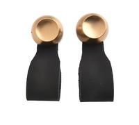 FUANA Pomos de cuero para armarios, aparadores y cajones, núcleo de aleación de zinc con asas negras suaves al tacto (paquete de 2) color negro