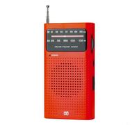 FUANA Portátil Receptor de Radio W-908 de Banda Completa AM/FM Escáner de Radio de Banda Completa con Antena Receptor de Banda(Red)