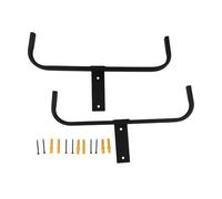 FUANA Pulverizador de mochila y soporte de pared para soplador de hojas, organizador de acero resistente, equipo de jardín y caza, negro, 1 o 2 unidades