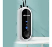 FUANA Purificador de aire portátil para colgar con batería de 700 mAh para 15 horas de uso, 8000-12000 W/cm³ iones negativos, carga USB, ligero para viajes, hogar, oficina, accesorios de radiador