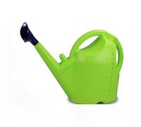 FUANA Regadera de 5 litros para lata con boquilla larga extraíble, riego de plástico para plantas de jardín, flores y verduras, mango ergonómico, riego suave y uniforme, color verde