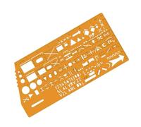 FUANA Regla de plástico translúcido de plástico a escala 1:50.000 con símbolos gráficos estándar para mapeo preciso, bocetos y diseño de diseño, 190 x 90 mm