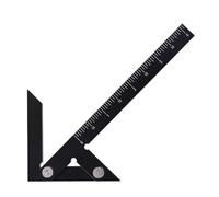 FUANA Regla de trazado de líneas centrales para carpintería con construcción de plástico para un marcado y diseño precisos en proyectos de carpintería y bricolaje, color negro, 4.2 pulgadas