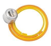 FUANA Repuesto de termostato de descongelación para refrigerador WR50X10010/WR50X0131 compatible con General Electric, Hotpoint y RCA, plateado y amarillo