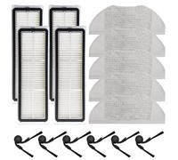 FUANA Robot de piezas de repuesto para aspiradora S40/OV81, filtro de cepillo lateral y kit de almohadillas de fregona, 14 filtros, 10 paños y 10 cepillos