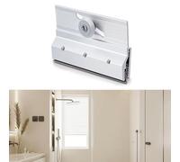 FUANA Rodillo de soporte superior para puerta de ducha sin marco con rueda de rodamiento de bolas de 3/4 pulgadas, acabado cromado y aluminio extruido para paneles de vidrio de hasta 14 mm de grosor