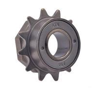FUANA Rueda libre de una sola velocidad 12T 16T para bicicleta Fixie Track y E-Bike engranaje trasero plata oro métrico compatible (16T tipo B)