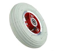 FUANA Rueda neumática gris de 200 x 50 pulgadas para silla de ruedas eléctrica, montaje completo de neumáticos con tubo interior y llanta (rojo 10 mm)