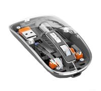 FUANA Silent Click - Ratón inalámbrico con batería recargable, ideal para viajes y espacios de trabajo (gris)
