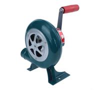 FUANA Soplador de manivela de estilo antiguo para barbacoa y camping, ventilador manual de hierro para chimenea, bomba de aire portátil a carbón (80 W)
