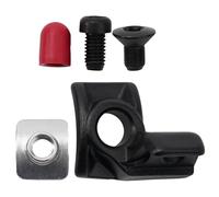 FUANA Soporte de montaje de palanca de cambios para MatchMaker X para MMX para Elixir para bicicleta CR, adaptador de anillo de abrazadera de freno derecho, metal negro, 25 g