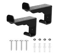 FUANA Soporte de pared acrílico horizontal para equipos deportivos, para snowboard, monopatín y bastones de senderismo, 14 x 8,5 x 4,5 cm, 5 mm de grosor, base de fieltro antideslizante, color negro