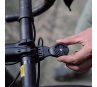 FUANA Soporte de vástago de bicicleta ajustable para Garmin, para WAHOO, soporte de fibra de carbono para manillar de computadora con kit de reparación de bicicleta de ajuste frontal de doble perno