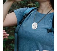 FUANA Soporte magnético ajustable en el pecho para PLAUD NotePin AI, cordón de liberación rápida de metal + nailon con cable de auriculares de diseño compacto y ligero