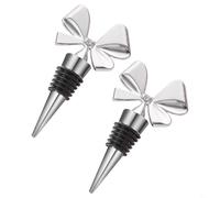 FUANA Tapón de vino para botella, sellador reutilizable de corchos de vino, tapones de botella para vino para champán, regalos de cumpleaños y Navidad (plateado)