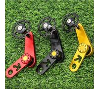 FUANA Tensor de bicicleta para guía de cadena de una sola velocidad, desviador trasero de aleación de aluminio, compatibilidad con bicicletas plegables de 90 x 57 x 54 mm, kit de reparación de